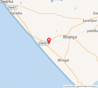 Map of Kuranga, Gujarat