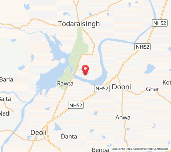 Map of Kurasia, Rajasthan