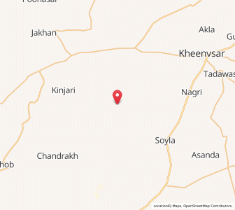 Map of Kurchi, Rajasthan