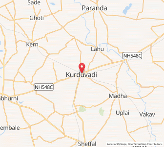 Map of Kurduvadi, Maharashtra