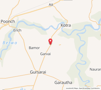 Map of Kuretha, Uttar Pradesh