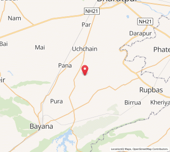 Map of Kurka, Rajasthan