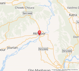 Map of Kurora, Kashmir