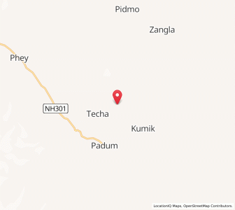Map of Kursha Gompa, Kashmir