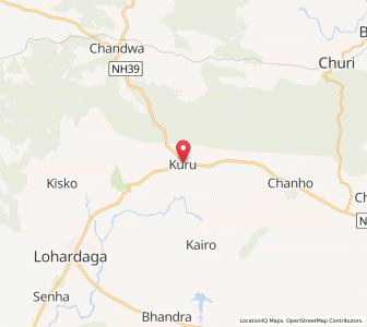 Map of Kuru, Jharkhand