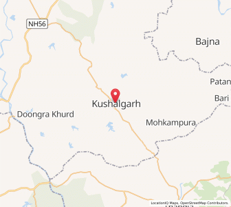 Map of Kushalgarh, Rajasthan