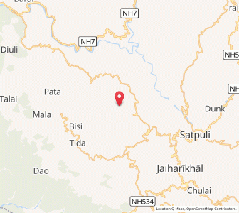 Map of Kuthar, Uttarakhand