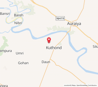 Map of Kuthela, Uttar Pradesh