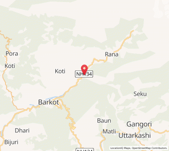 Map of Kutnaur, Uttarakhand