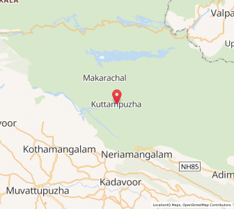 Map of Kuttampuzha, Kerala