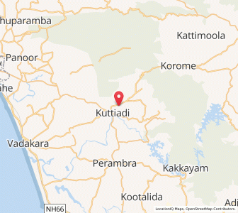 Map of Kuttyadi, Kerala