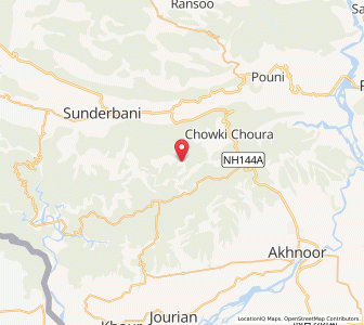 Map of Kutwari, Kashmir