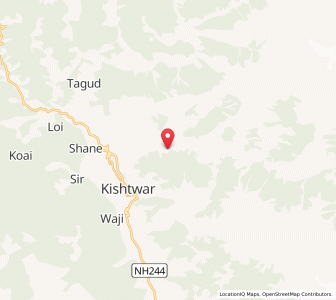 Map of Kwar, Kashmir