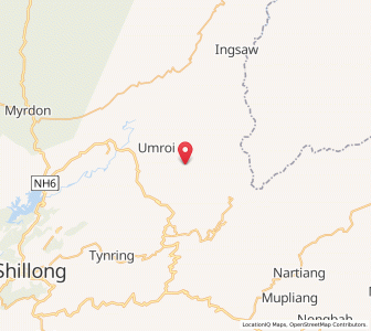 Map of Kyrdem, Meghalaya