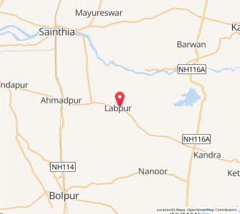 Map of Labpur, West Bengal