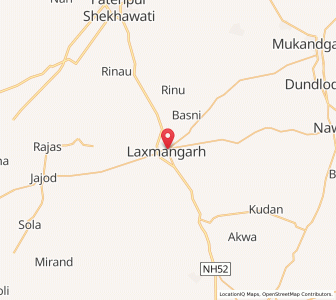 Map of Lachhmangarh Sikar, Rajasthan