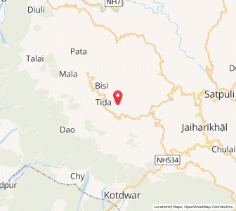 Map of Ladeshu, Uttarakhand
