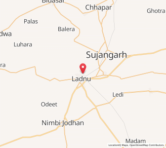Map of Ladnun, Rajasthan