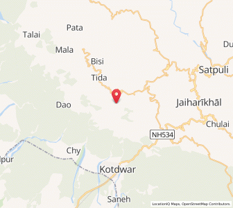 Map of Ladokhi, Uttarakhand