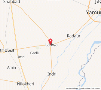 Map of Ladwa, Haryana