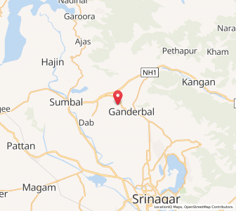 Map of Ladwana, Kashmir