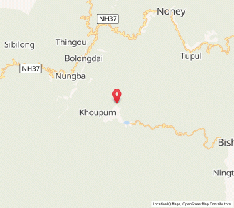 Map of Lagairong, Manipur