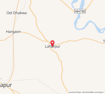 Map of Laharpur, Uttar Pradesh