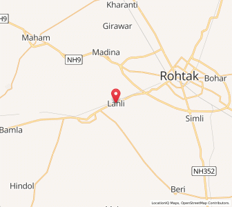 Map of Lahli, Haryana