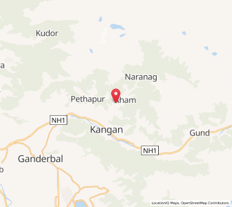 Map of Laimlun, Kashmir