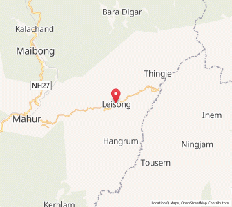 Map of Laisong, Assam