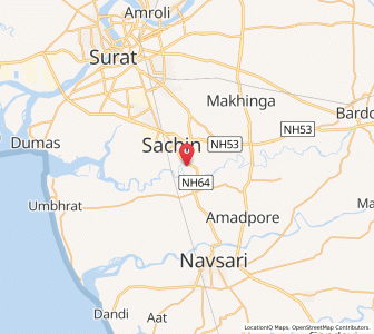 Map of Lajpur, Gujarat
