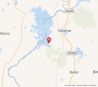 Map of Lakhau, Uttar Pradesh