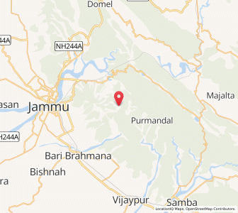 Map of Lakhetar, Kashmir