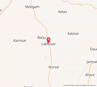 Map of Lakhusar, Rajasthan