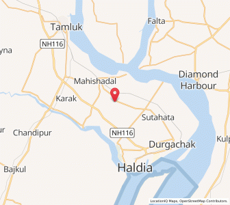 Map of Lakhya, West Bengal