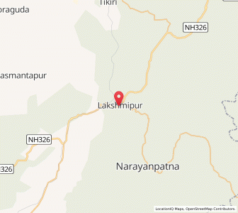 Map of Lakshmipur, Odisha