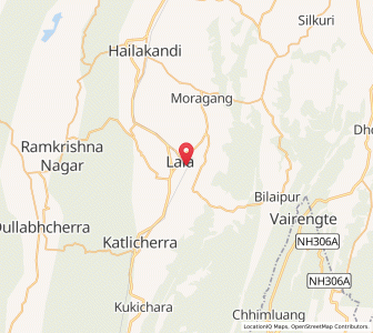 Map of Lala, Assam