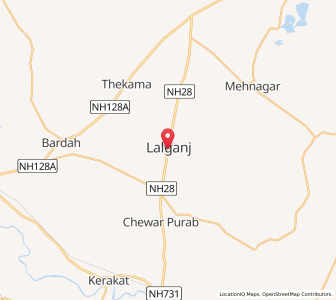 Map of Lalganj, Uttar Pradesh