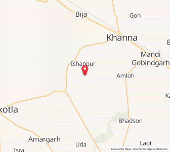 Map of Lalon Khurd, Punjab