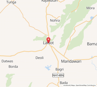 Map of Lalsot, Rajasthan