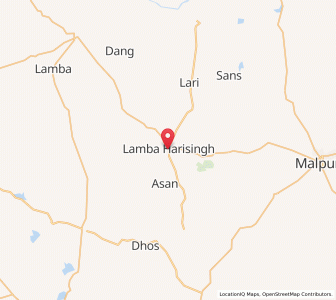 Map of Lamba Harisingh, Rajasthan