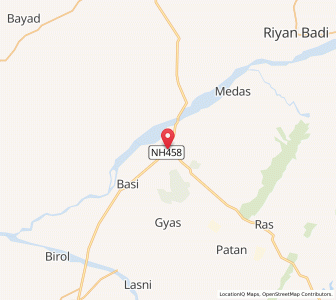 Map of Lambiya, Rajasthan