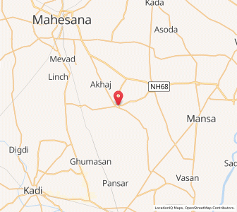 Map of Langhnaj, Gujarat