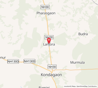 Map of Lanjora, Chhattisgarh