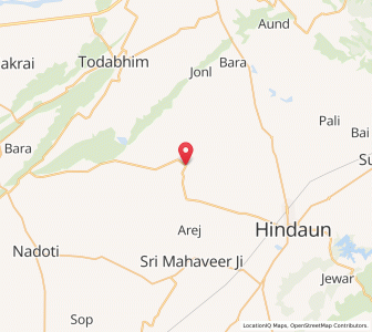 Map of Lapavali, Rajasthan