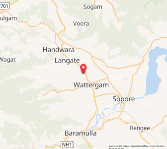 Map of Larganapur, Kashmir