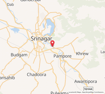 Map of Lasjan, Kashmir
