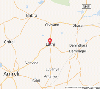 Map of Lathi, Rajasthan