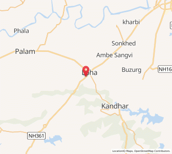 Map of Lawha, Maharashtra