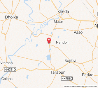 Map of Libasi, Gujarat